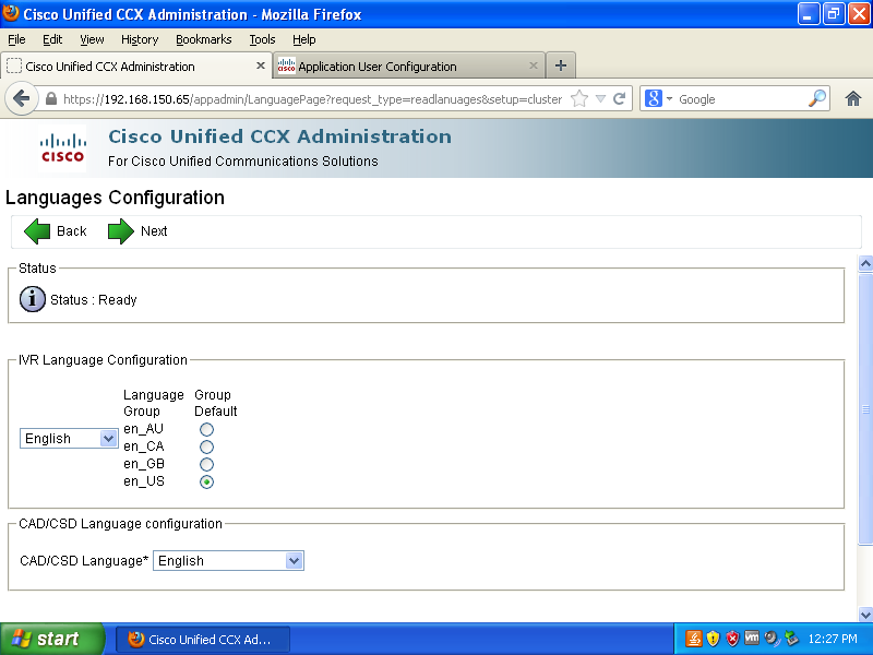 Cisco Unified Contact Center Express (UCCX) Initial Setup