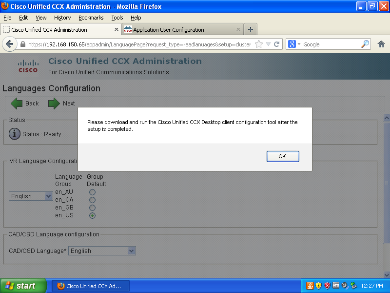 Cisco Unified Contact Center Express (UCCX) Initial Setup