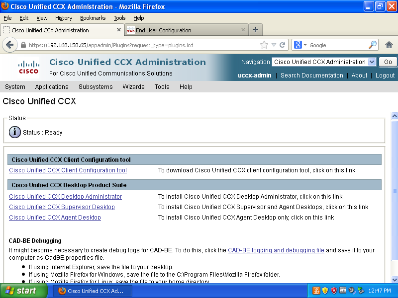 Cisco Unified Contact Center Express (UCCX) Initial Setup